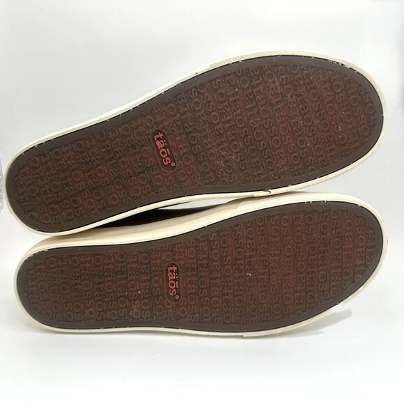 Taos Footwear Winner High Top Sneakers Leather Side Zip Caramel 8.5 - Picture 7 of 9